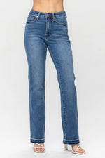 Judy Blue High Waist Tummy Control Release Hem Slim Bootcut Jeans