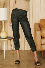 Rooney Ultra High Rise Faux Leather Jogger