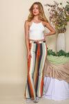 Striped Flare Bell Bottom Pants