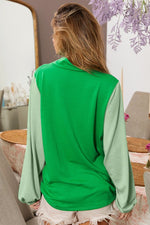 Clover Cut Out Puff Sleeve Top