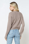 Stitched Knit Flower Pullover Knit Sweater