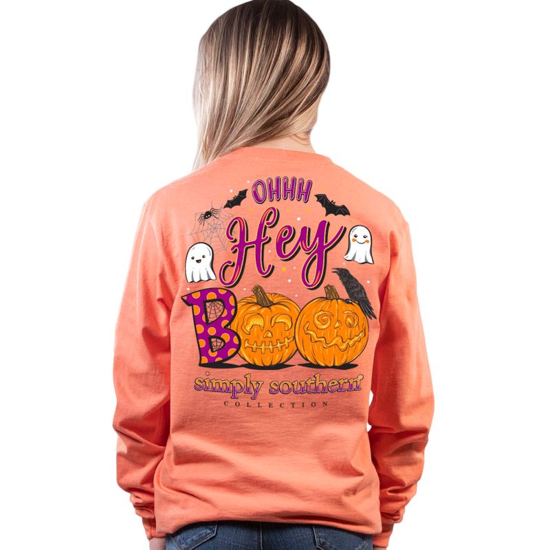 Oh Hey Boo Long Sleeve Graphic T-Shirt