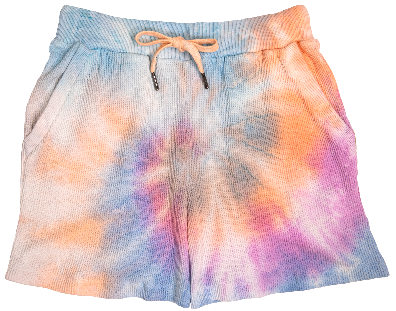 Simply Southern Spiral Tie Dye Waffle Shorts