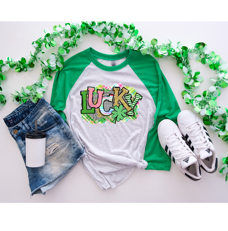 Lucky St Patrick's Day Raglan Shirt