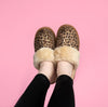 Gold Leopard Snooze Fuzzy Slippers