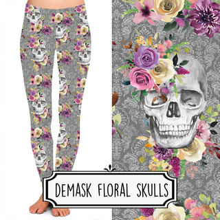 Demask Floral Skull Leggings