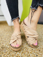 Cheerful Tan Wedge Sandal