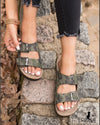 Tabloid Camo Wedge Sandal
