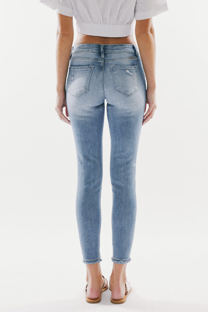 Kaleigh Mid Rise Ankle Skinny Jeans