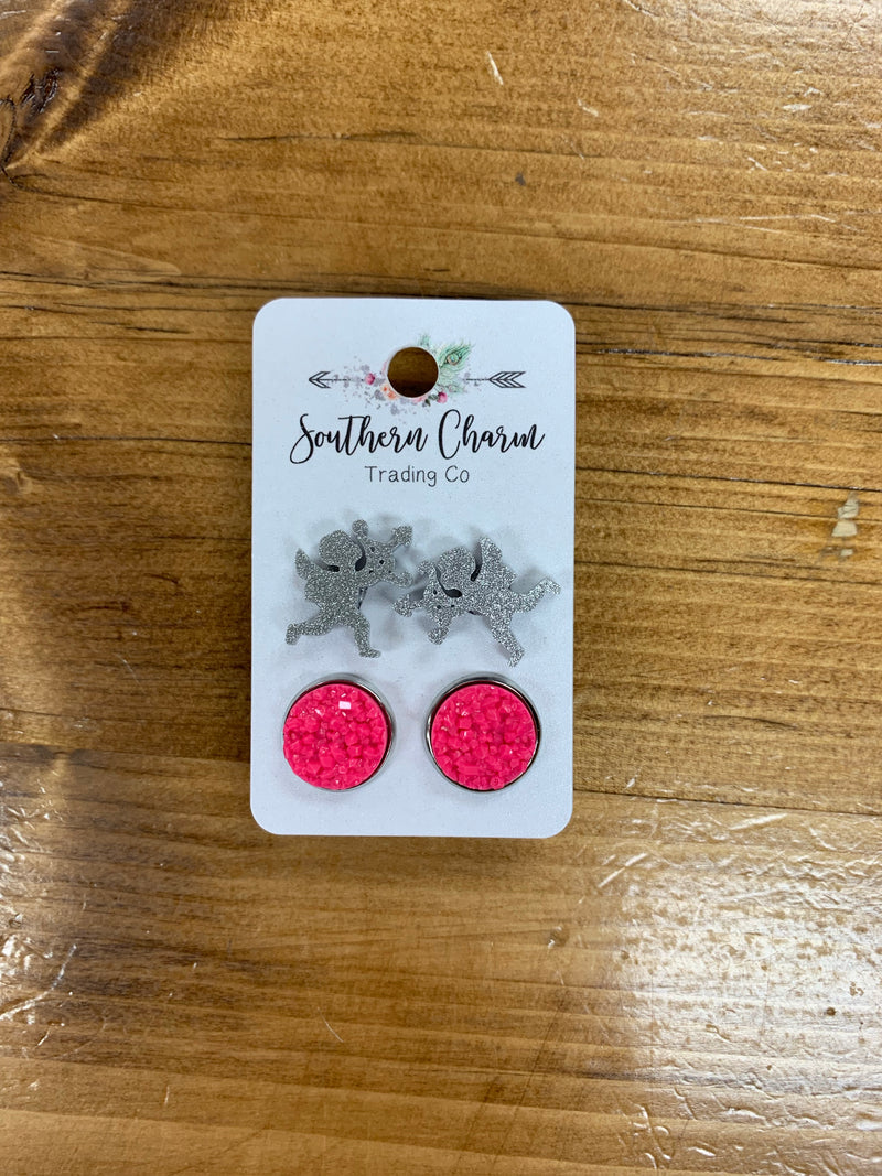 Southern Charm Cupid Two Pack Stud Earrings