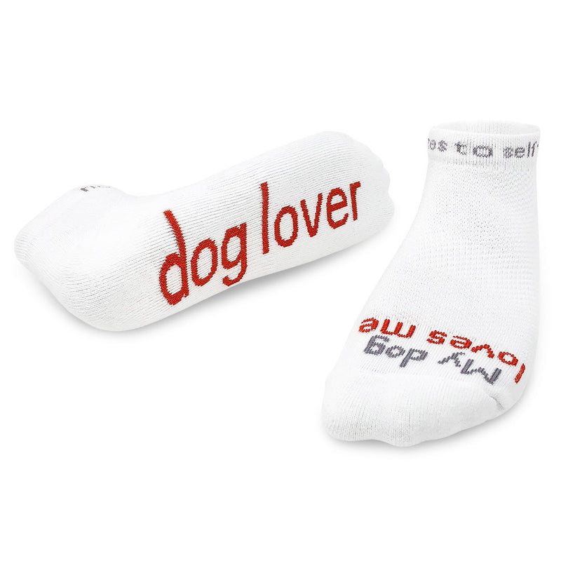 Notes to Self "My Dog Loves Me" White Positive Affirmation Socks