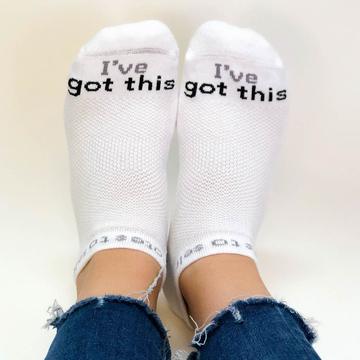 Notes To Self "I've Got This-Confidence" low cut positive affirmation socks